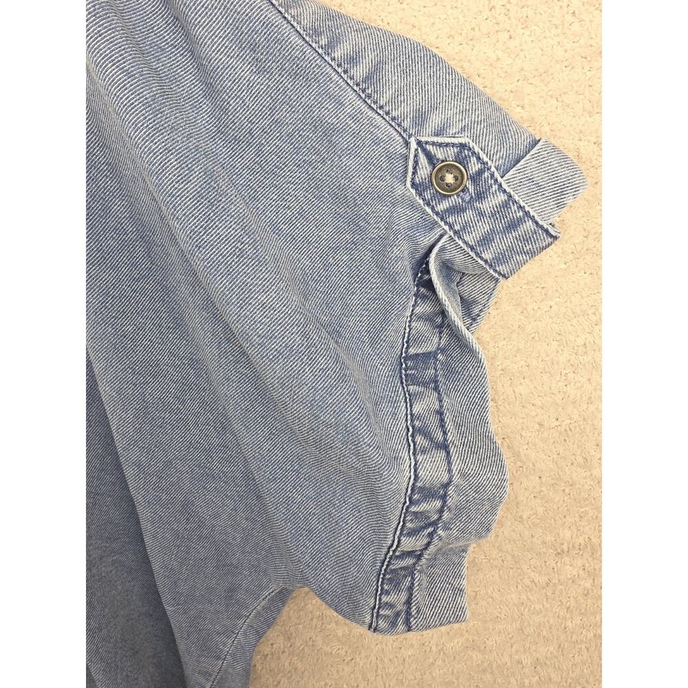 Gloria Vanderbilt Women's Denim Button Down Shirt Size 1X Classic Western Style - Picture 3 of 10